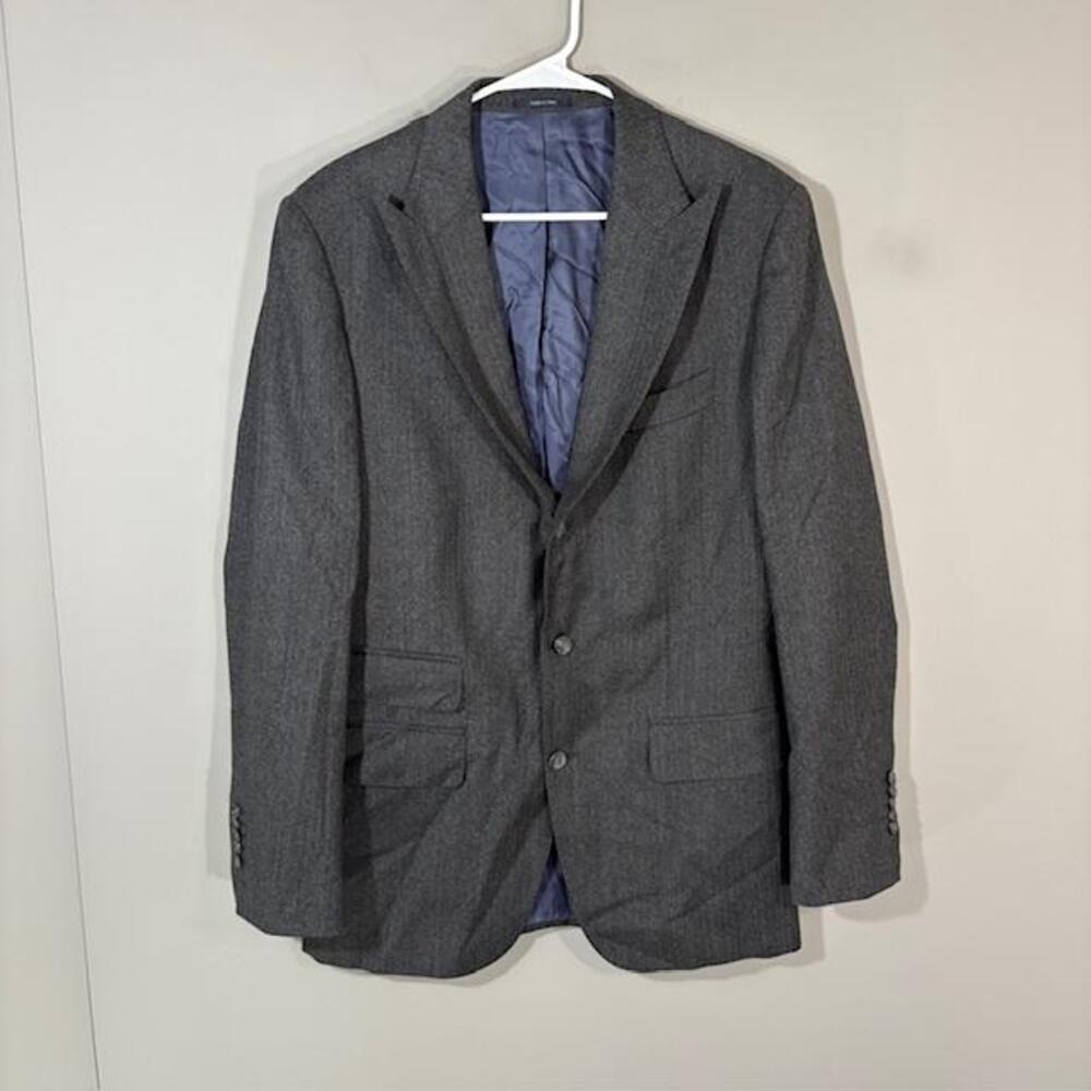 Suitsupply Suit Jacket Mens 42L Gray Herringbone Wool Washington FL Sport Coat